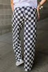 'Lola' Checkered Wide Leg Pants - Celes Fashion